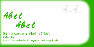 abel abel business card